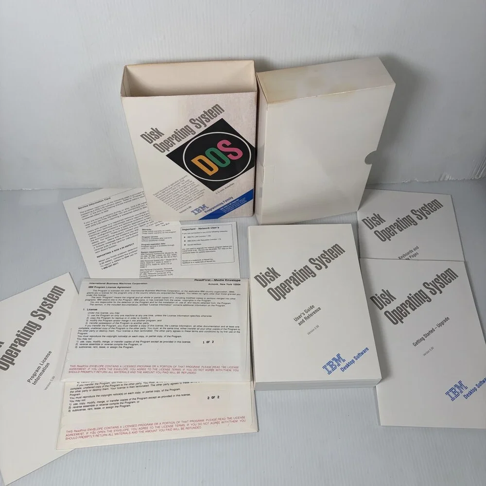 Vintage IBM DOS 5.0 Upgrade Kit Disk Operating System Software 3.5